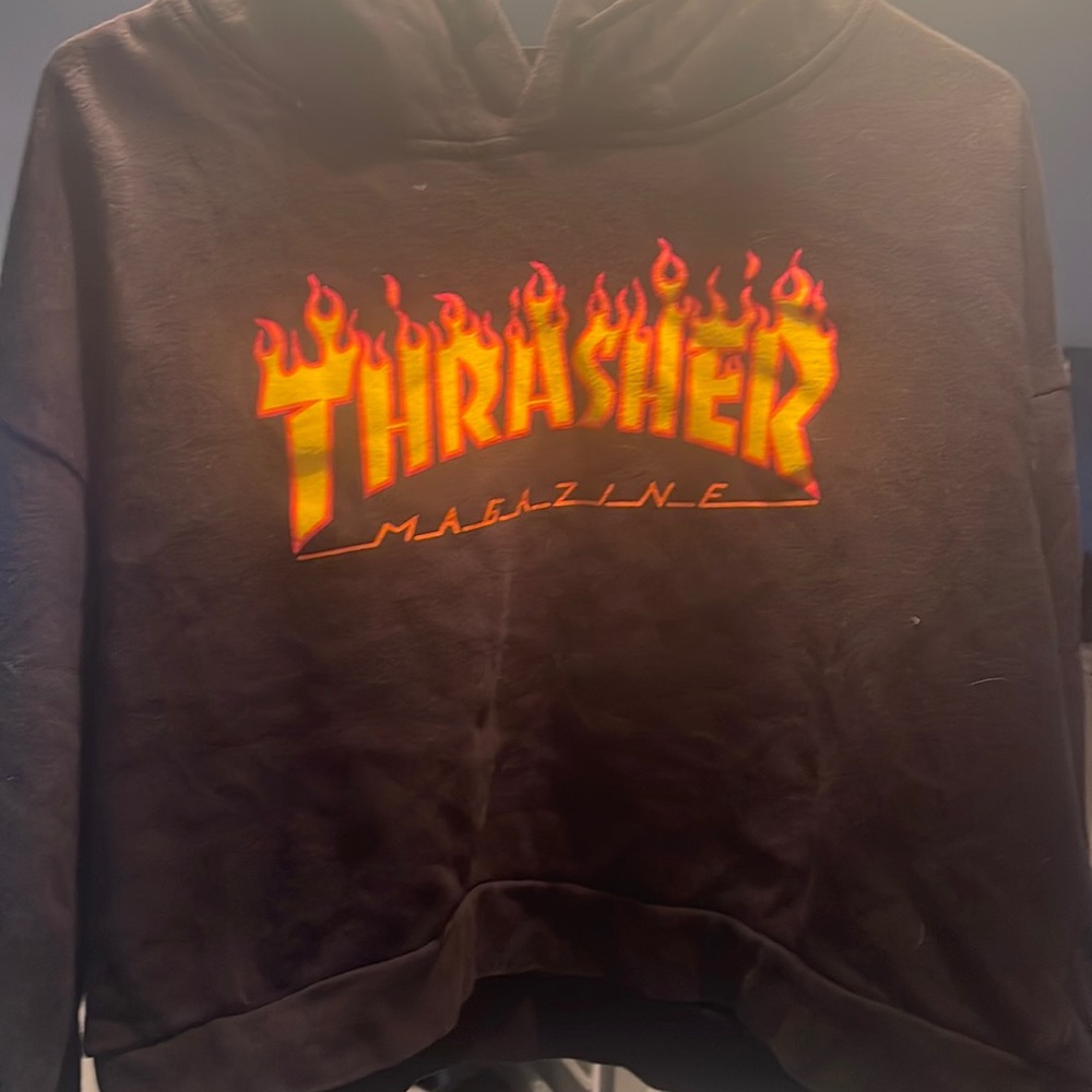 Thrasher crop hoodie